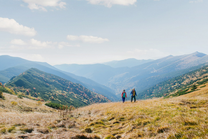 Hiking in the mountains